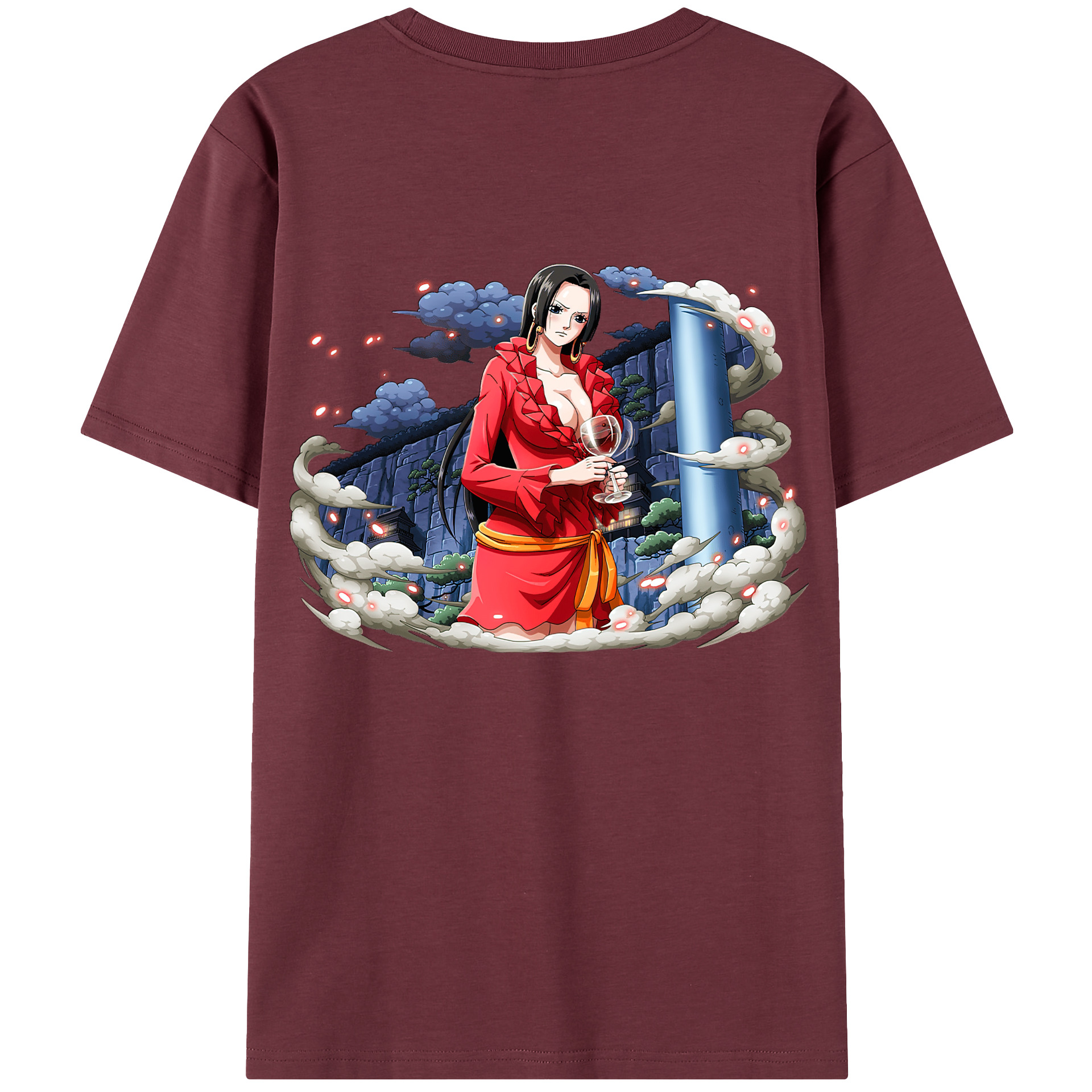 ワンピース ボア・ハンコック ONE PIECE Boa·Hancock 綿100％半袖Tシャツ（背面プリント）